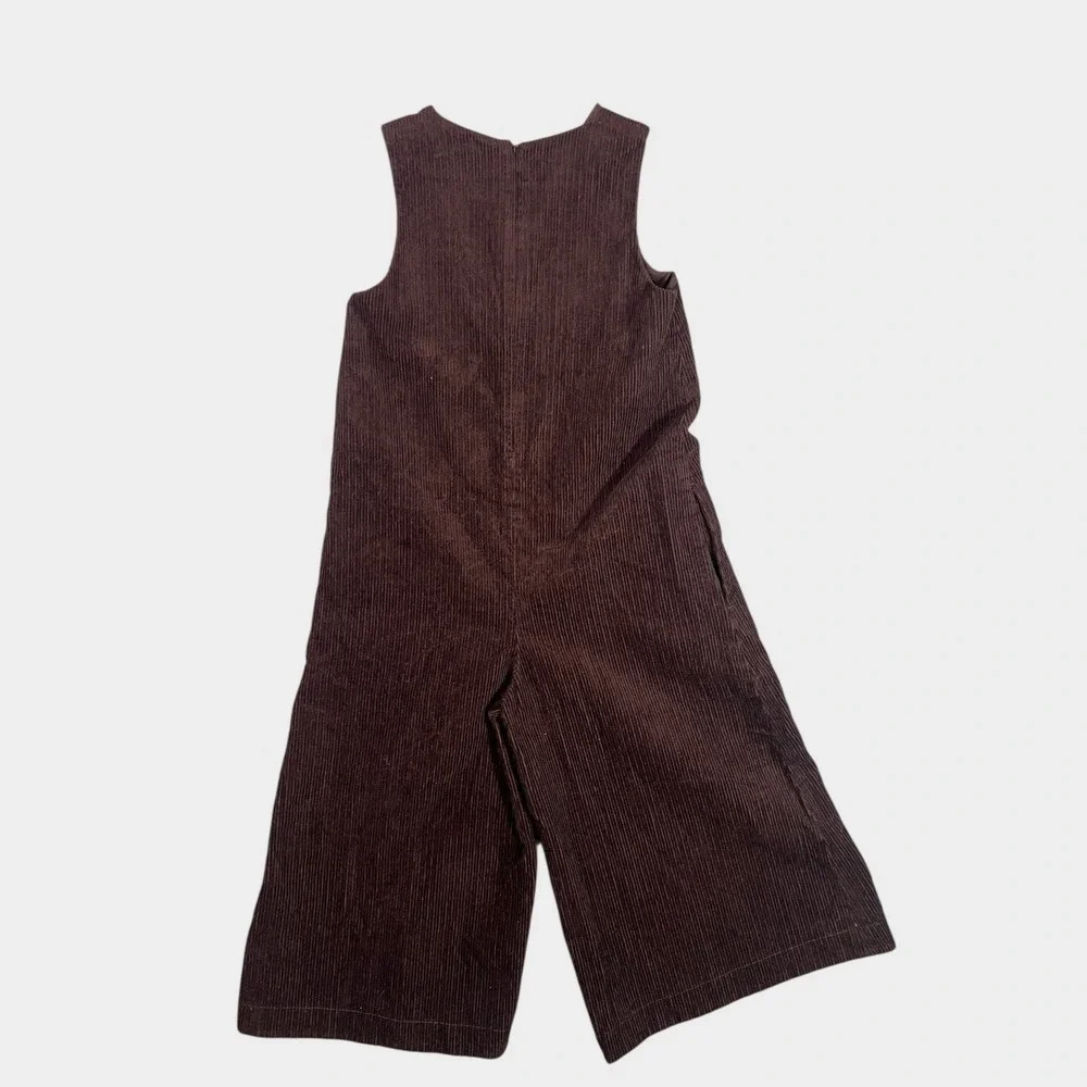 COS Kids‎ Girls Brown Corduroy Wide Leg Jumpsuit Overalls Size 6-8Y